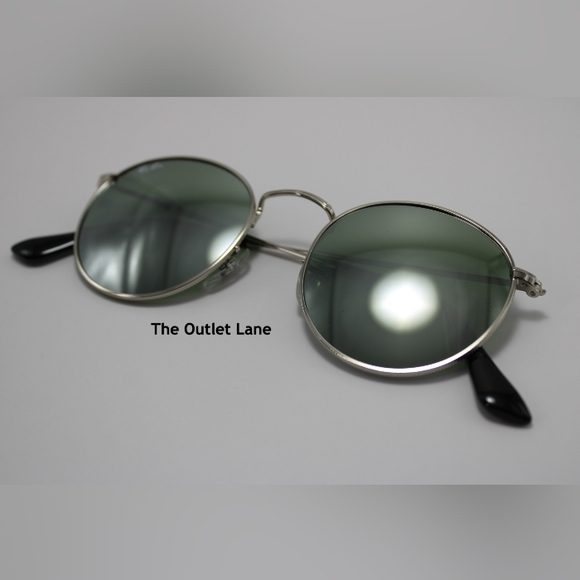 Model Display RayBan Round Metal Silver Mirror RB3447 Reflective - Picture 6 of 16